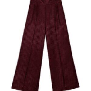 Chic Burgundy Wide Leg Pants